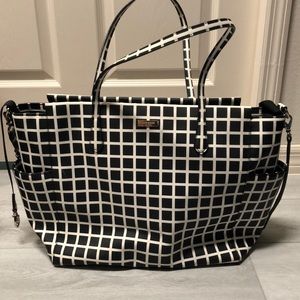 Kate Spade Kaylie Checker Diaper Bag Tote Bag